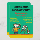 Farbe mit Maisy! Einladung (Vorne/Hinten)