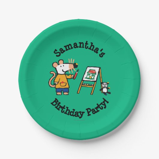 Farbe mit Maisy! Pappteller (Vorderseite)