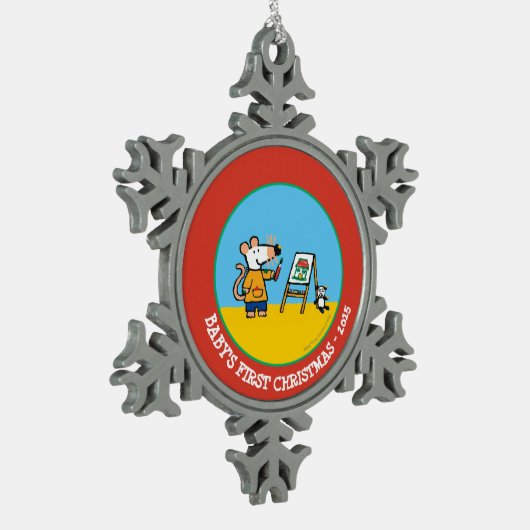 Farbe mit Maisy! Schneeflocken Zinn-Ornament (Links)