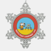 Farbe mit Maisy! Schneeflocken Zinn-Ornament (Vorderseite)