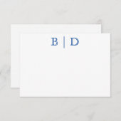 Farbe - Monogramm-Mitteilungskarten mit zwei Buchs Dankeskarte (Vorne/Hinten)