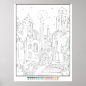 Farbe nach Anzahl der Natur Frühjahrslandschaft Poster (Vorne)