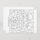 Farbe nach Anzahl Feiertagspostkarte (Vorne/Hinten)