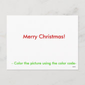 Farbe nach Anzahl Feiertagspostkarte (Rückseite)