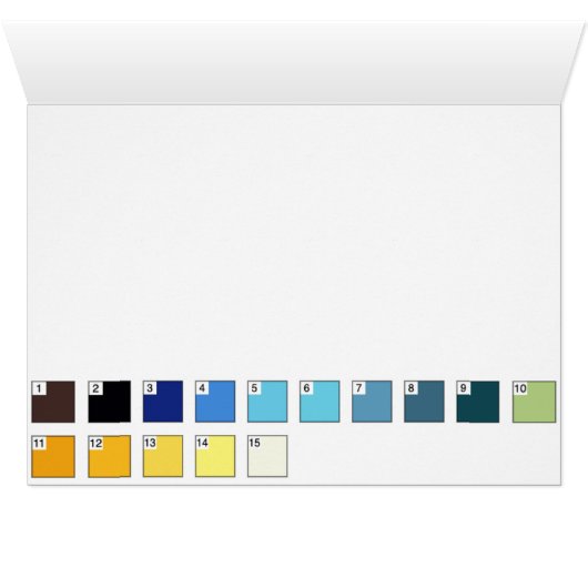 Farbe nach Zahlen: Die Starry Night Card (Innenansicht Horizontal (Unten))