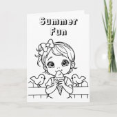 Farbe | Niedlicher Personalisierter Geburtstag ein Karte (Vorderseite)