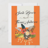 FARBE ORANGE BOHO FLOTTE EINLADUNG (Rückseite)