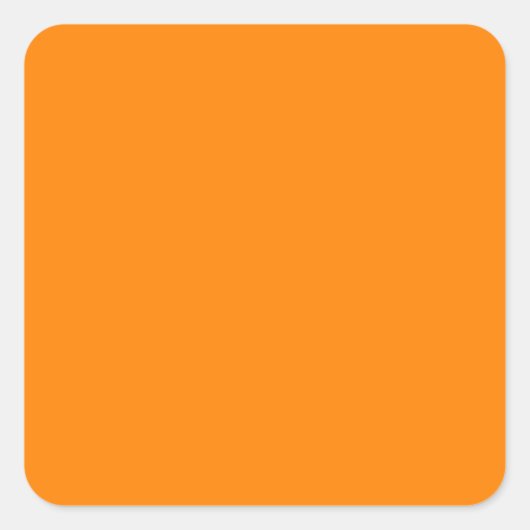 Farbe Orange Quadratischer Aufkleber (Vorderseite)