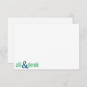 Farbe: Paare Blockieren Personalisierte Mitteilung Dankeskarte (Vorne/Hinten)