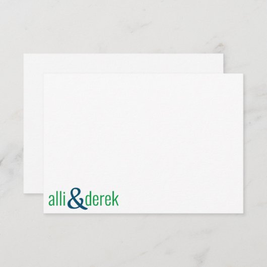 Farbe: Paare Blockieren Personalisierte Mitteilung Dankeskarte (Vorne/Hinten)