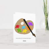 Farbe Pallette danken Ihnen Mitteilungskarten (Rückseite)