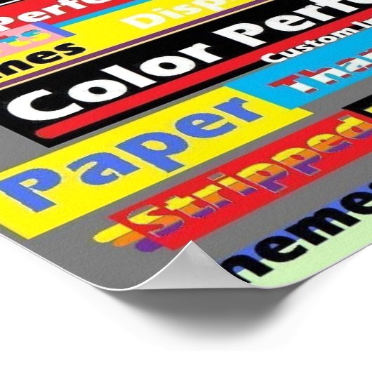 Farbe perfekt Geschenke Werbung Poster (Ecke)