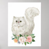 Farbe Persische Katze Kunst drucken Poster (Vorne)