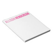 Farbe: Personalisierter Notepad mit Blockname Notizblock (angewinkelt)