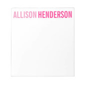 Farbe: Personalisierter Notepad mit Blockname Notizblock (Vorderseite)