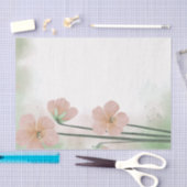 Farbe pfirsichfarben Rosa Blume Blumendekoupage Seidenpapier (Handwerk)