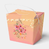 Farbe pfirsichrosa Garten Blüten Geschenkschachtel (Rückseite)