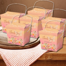 Farbe pfirsichrosa Garten Blüten Geschenkschachtel