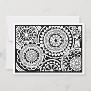 Farbe Postkarte Modernes Mandala Design