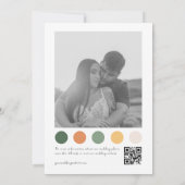 Farbe QR-Code für Handgezeichnete Kirschhaube Save The Date (Rückseite)