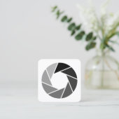 Farbe Quadratische Visitenkarte (Stehend Vorderseite)