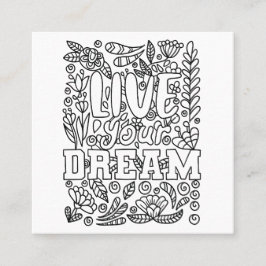 Farbe Quadratische Visitenkarte