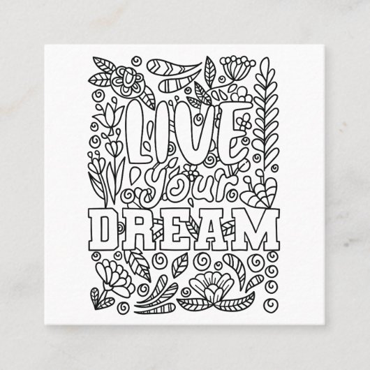 Farbe Quadratische Visitenkarte (Vorderseite)