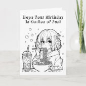 Farbe | Ramen pun Personalisiert Girl's Birthday Karte (Vorderseite)