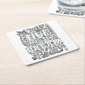 Farbe Rechteckiger Pappuntersetzer (angewinkelt)