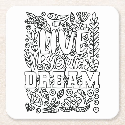 Farbe Rechteckiger Pappuntersetzer (Vorderseite)