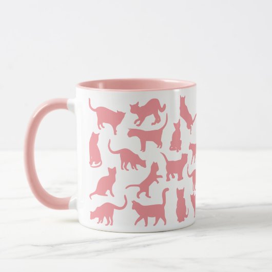 Farbe Rosa der Katzen Tasse (Links)