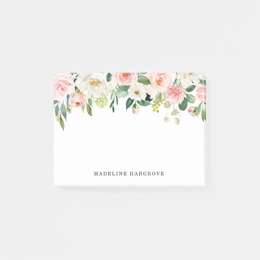 Farbe Rosa Personalisiert Post-it Klebezettel (Vorderseite)