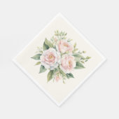 Farbe Rosa Rose Bouquet Serviette (Ecke)