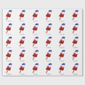 Farbe Rot und Blau Geschenkpapier (Flach)