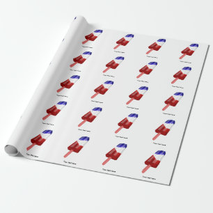 Farbe Rot und Blau Geschenkpapier