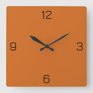 Farbe Schokolade braun D2691E - Option zum Hinzufü Quadratische Wanduhr