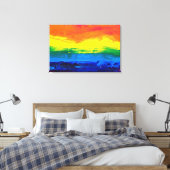 Farbe, Schwarz, Linien, abstrakt, Kunst, Dekoratio Leinwanddruck (Insitu (Schlafzimmer))