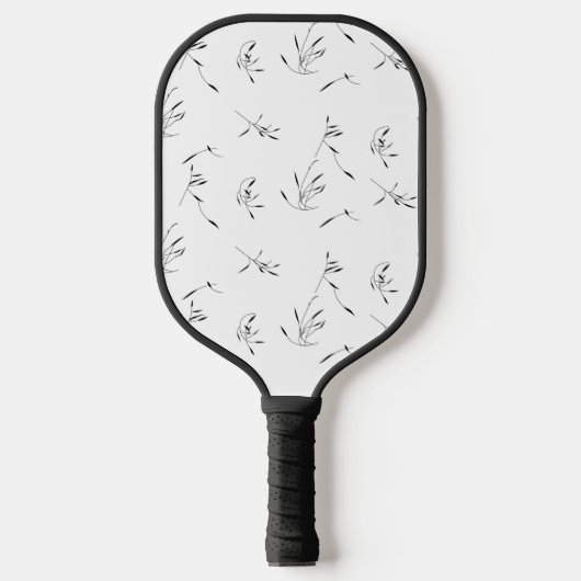 Farbe: Schwarz, Wrap-Farbe: Schwarzer Raster, Abde Pickleball Schläger (Vorderseite)
