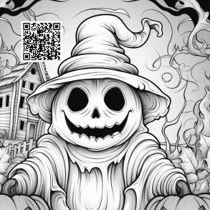 Farbe selbst Jack-O-Lantern-Rückenlehne Poster