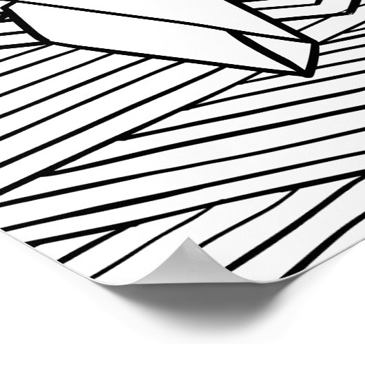 Farbe selbst oder als Schwarz-Weiß-Kunst Poster (Ecke)