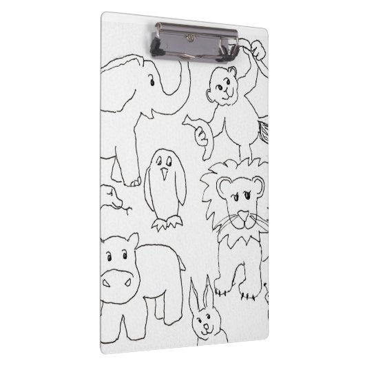 Farbe Sie besitzen Zootiere Klemmbrett (Rechts)