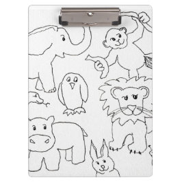 Farbe Sie besitzen Zootiere Klemmbrett