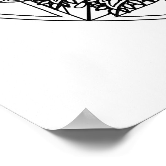 Farbe Sie selbst Mandala Poster Art Peacocks Birds (Ecke)