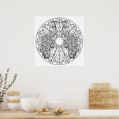 Farbe Sie selbst Mandala Poster Art Peacocks Birds (Küche)