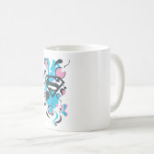 Farbe Splash Blau Kaffeetasse (VorderseiteRechts)