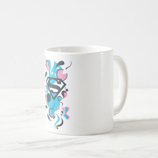 Farbe Splash Blau Kaffeetasse (VorderseiteRechts)