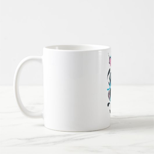 Farbe Splash Blau Kaffeetasse (Links)