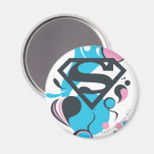 Farbe Splash Blau Magnet (Vorderseite/Rückseite)