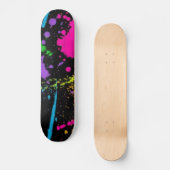 Farbe-Spritzer-rosa-lila Skateboard (Vorderseite)