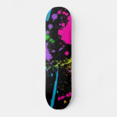 Farbe-Spritzer-rosa-lila Skateboard (Vorderseite)